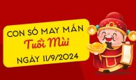 Con số may mắn tuổi Mùi hôm nay ngày 11/9/2024 hốt lộc VÀNG