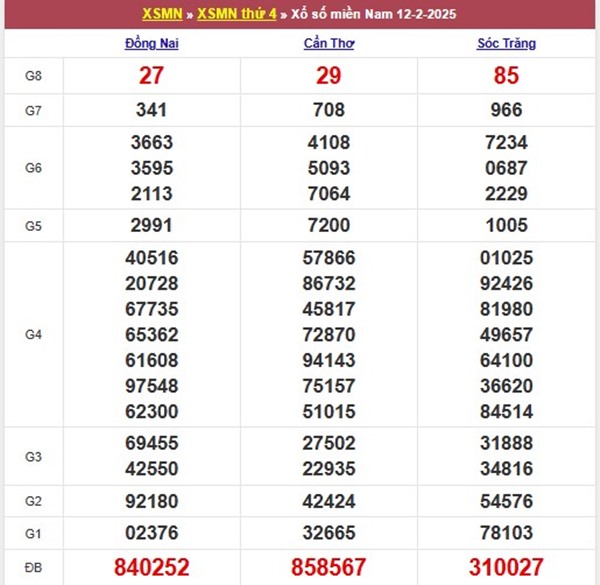 Phân tích kết quả xổ số XSMN 19/2/2025 hôm nay