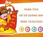 Phân tích xổ số Quảng Nam ngày 25/3/2025 thứ 3 lộc lá
